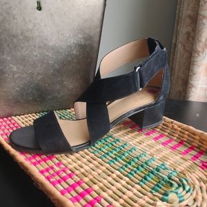 Black Suede Summer Sandals